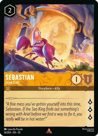 Sebastian Loyal Crab Whispers in the Well Lorcana card