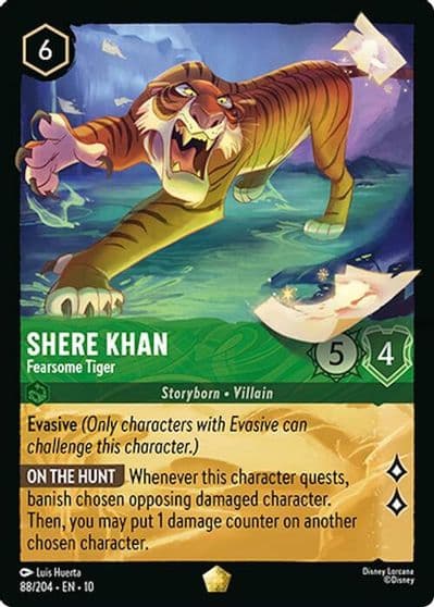 Shere Khan Fearsome Tiger Whispers in the Well Lorcana card