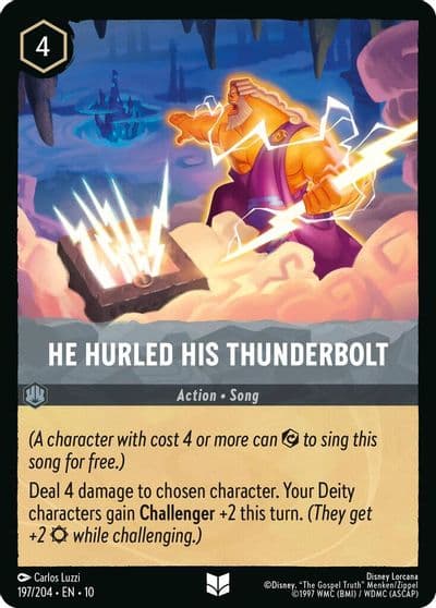 He Hurled His Thunderbolt Whispers in the Well Lorcana card