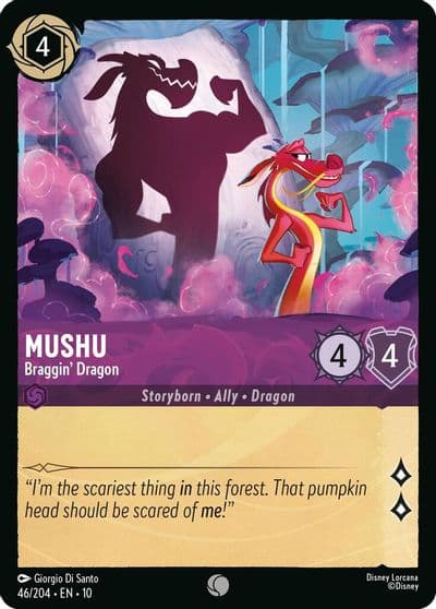 Mushu Braggin Dragon Whispers in the Well Lorcana card