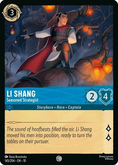 Li Shang Seasoned Strategist Whispers in the Well Lorcana card