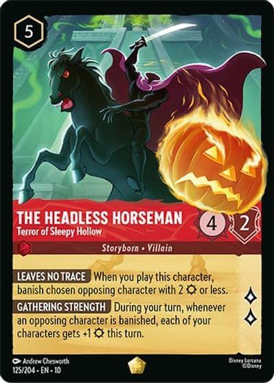 The Headless Horseman Terror of Sleepy Hollow Whispers in the Well Lorcana card