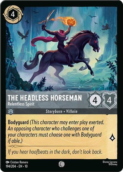 The Headless Horseman Relentless Spirit Whispers in the Well Lorcana card