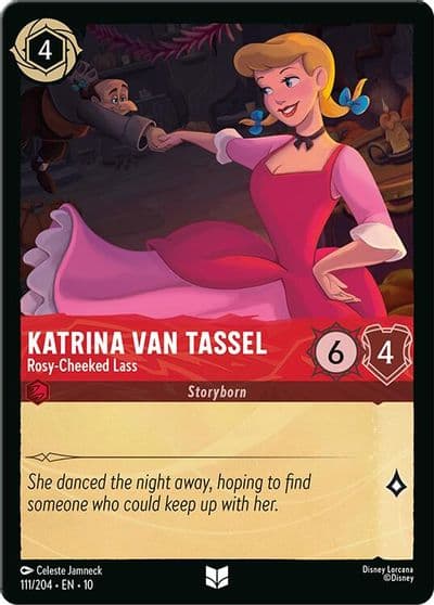 Katrina Van Tassel Rosy Cheeked Lass Whispers in the Well Lorcana card