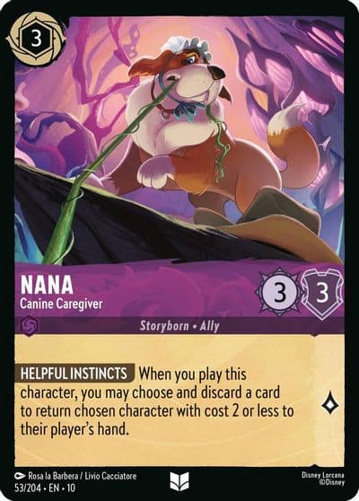 Nana Canine Caregiver Whispers in the Well Lorcana card