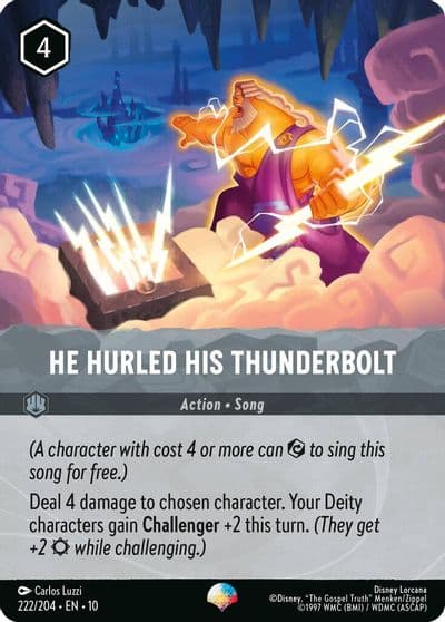 He Hurled His Thunderbolt Epic Whispers in the Well Lorcana card