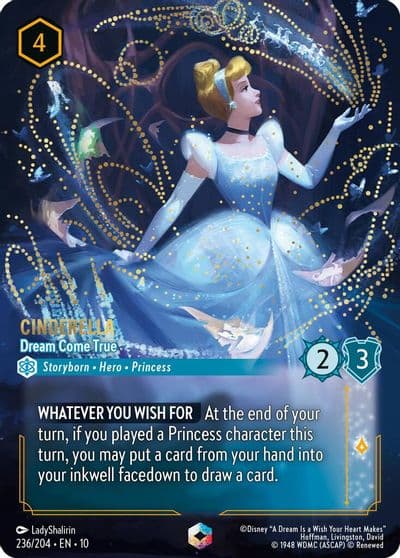 Cinderella Dream Come True Enchanted Whispers in the Well Lorcana card