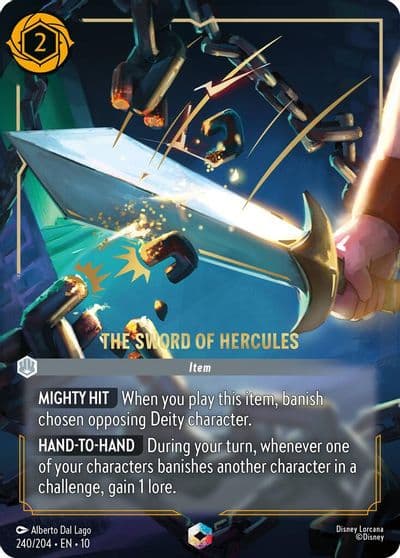 The Sword of Hercules Enchanted Whispers in the Well Lorcana card