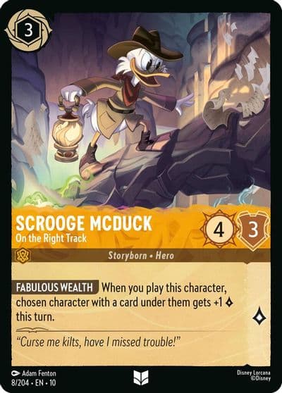Scrooge McDuck On the Right Track Whispers in the Well Lorcana card