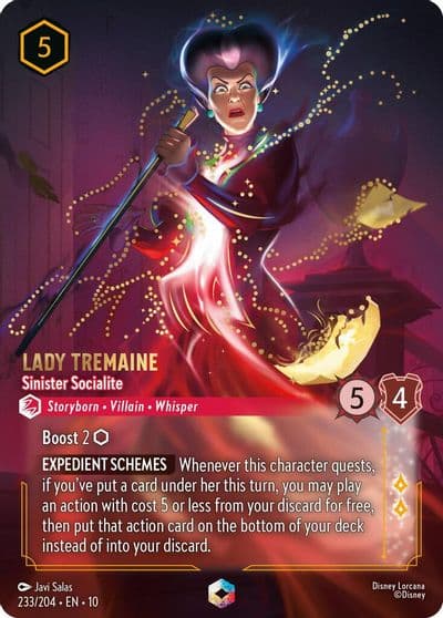Lady Tremaine Sinister Socialite Enchanted Whispers in the Well Lorcana card