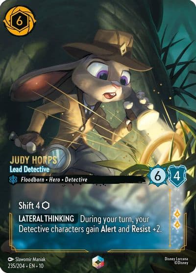 Judy Hopps Lead Detective Enchanted Whispers in the Well Lorcana card