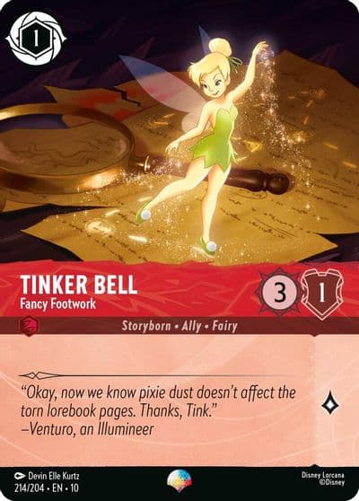Tinker Bell Fancy Footwork Epic Whispers in the Well Lorcana card