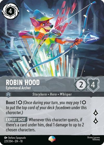Robin Hood Ephemeral Archer Epic Whispers in the Well Lorcana card