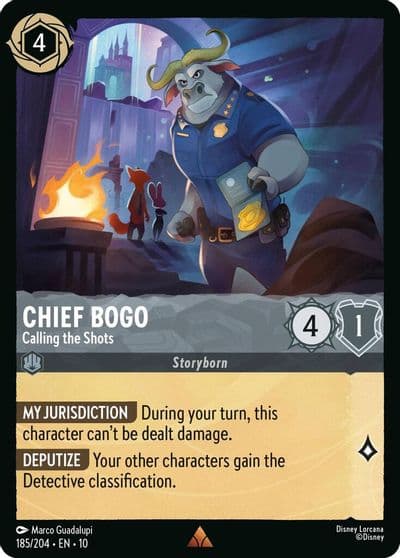 Chief Bogo Calling the Shots Whispers in the Well Lorcana card