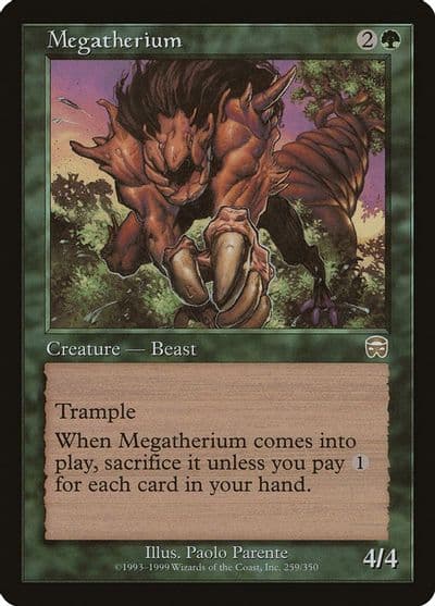 Megatherium Mercadian Masques Magic card