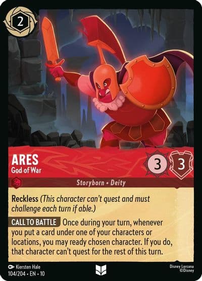 Ares God of War Whispers in the Well Lorcana card