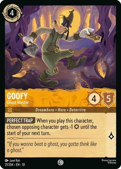 Goofy Ghost Hunter Whispers in the Well Lorcana card