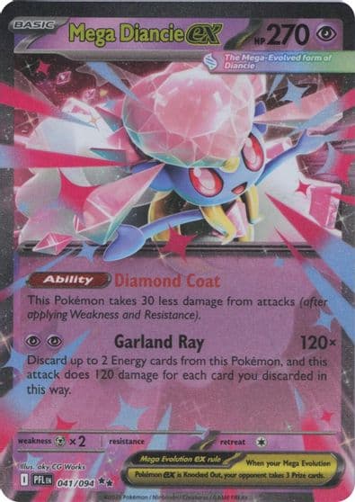 Mega Diancie ex ME02: Phantasmal Flames Pokemon card