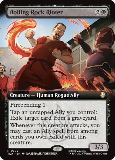 Boiling Rock Rioter Extended Art Avatar: The Last Airbender Magic card