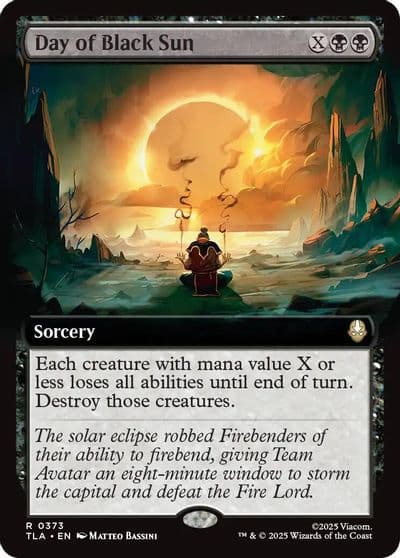 Day of Black Sun Extended Art Avatar: The Last Airbender Magic card