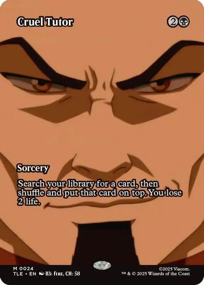 Cruel Tutor Borderless Avatar: The Last Airbender: Eternal-Legal Magic card