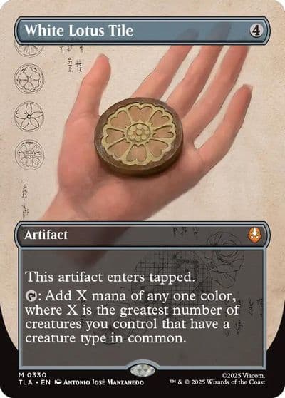 White Lotus Tile Borderless Avatar: The Last Airbender Magic card