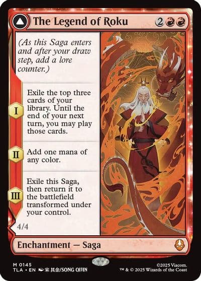 The Legend of Roku Avatar: The Last Airbender Magic card