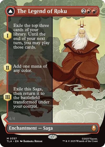 The Legend of Roku Borderless Avatar: The Last Airbender Magic card