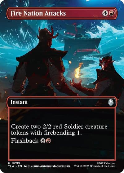 Fire Nation Attacks Borderless Avatar: The Last Airbender Magic card