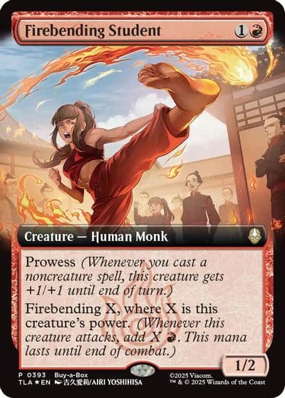Firebending Student Extended Art Buy-A-Box Promos Magic card