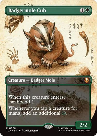 Badgermole Cub Borderless Avatar: The Last Airbender Magic card