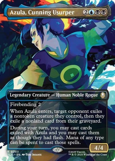 Azula Cunning Usurper Borderless Avatar: The Last Airbender Magic card