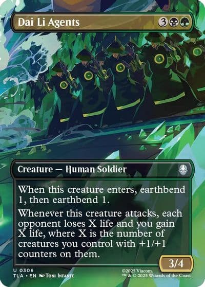 Dai Li Agents Borderless Avatar: The Last Airbender Magic card