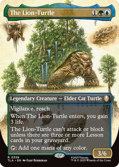 The Lion Turtle Borderless Avatar: The Last Airbender Magic card