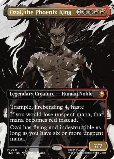 Ozai the Phoenix King 0311 Borderless Avatar: The Last Airbender Magic card