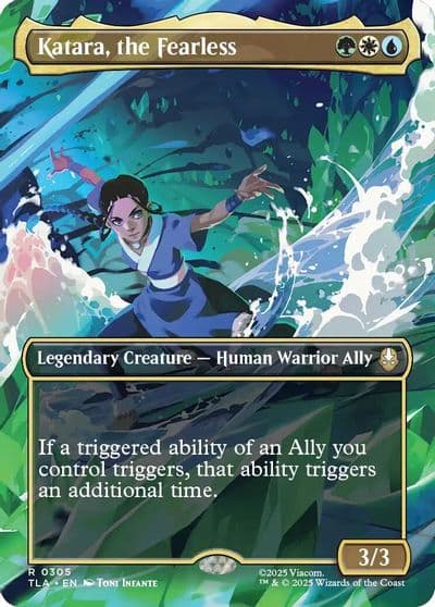 Katara the Fearless Borderless Avatar: The Last Airbender Magic card