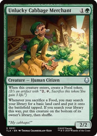 Unlucky Cabbage Merchant Avatar: The Last Airbender Magic card