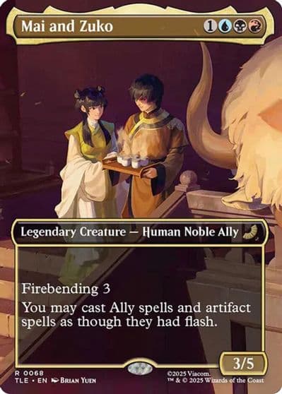 Mai and Zuko Borderless Avatar: The Last Airbender: Eternal-Legal Magic card
