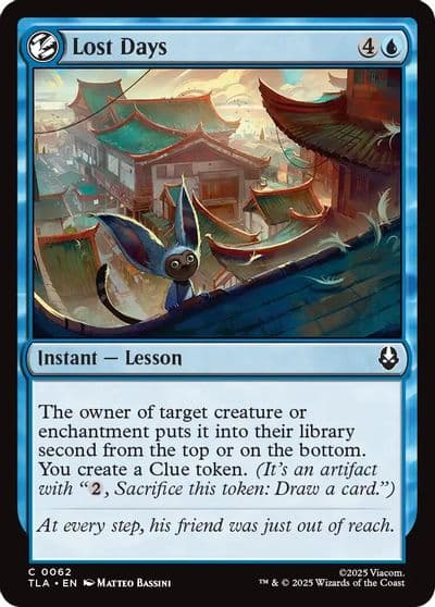 Lost Days Avatar: The Last Airbender Magic card