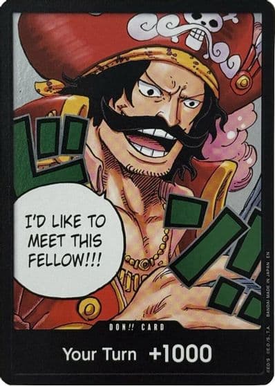 DON Card GolDRoger Carrying On His Will One Piece card
