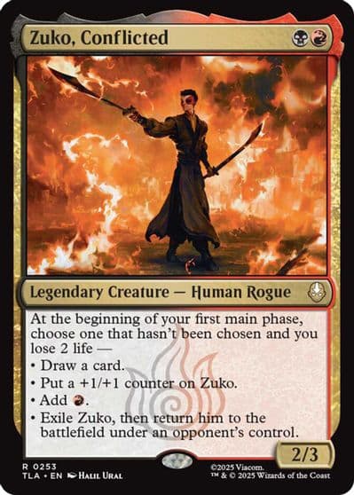 Zuko Conflicted Avatar: The Last Airbender Magic card
