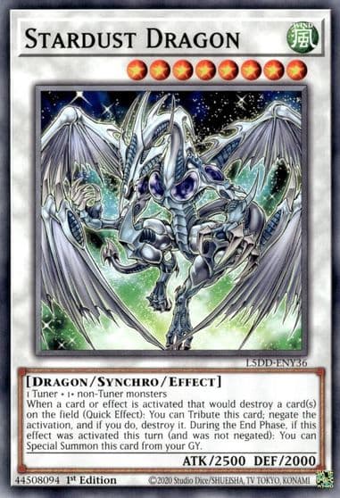 Stardust Dragon L5DD ENY36 Legendary 5D's Decks Yu-Gi-Oh! card