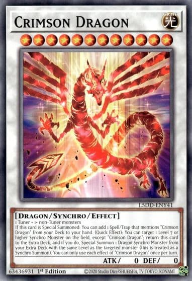 Crimson Dragon Legendary 5D's Decks Yu-Gi-Oh! card