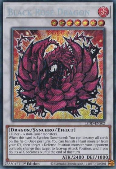 Black Rose Dragon L5DD ENS02 Legendary 5D's Decks Yu-Gi-Oh! card