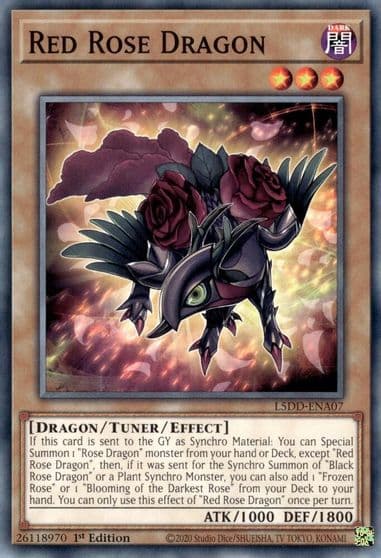 Red Rose Dragon Legendary 5D's Decks Yu-Gi-Oh! card
