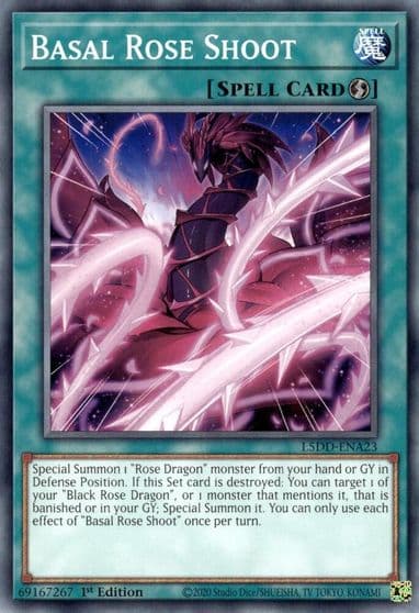 Basal Rose Shoot Legendary 5D's Decks Yu-Gi-Oh! card