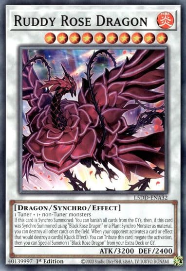 Ruddy Rose Dragon Legendary 5D's Decks Yu-Gi-Oh! card
