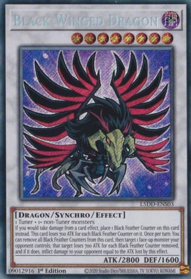 Black Winged Dragon L5DD ENS03 Legendary 5D's Decks Yu-Gi-Oh! card