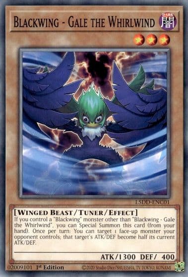 Blackwing Gale the Whirlwind Legendary 5D's Decks Yu-Gi-Oh! card