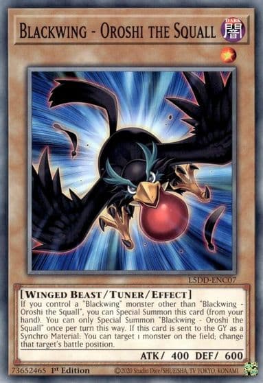 Blackwing Oroshi the Squall Legendary 5D's Decks Yu-Gi-Oh! card